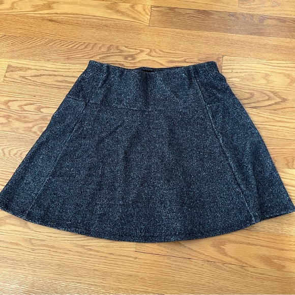 LOFT Flare Mini Skirt - Heather Dark Gray - Flounce - Winter- Holiday - Picture 1 of 6